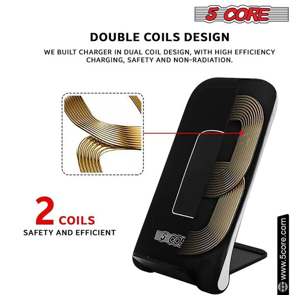 Wireless Charger 10W Fast Wireless Charging Pad Glass Top Pair Slim USB-C CDKW03 - Picture 8 of 9